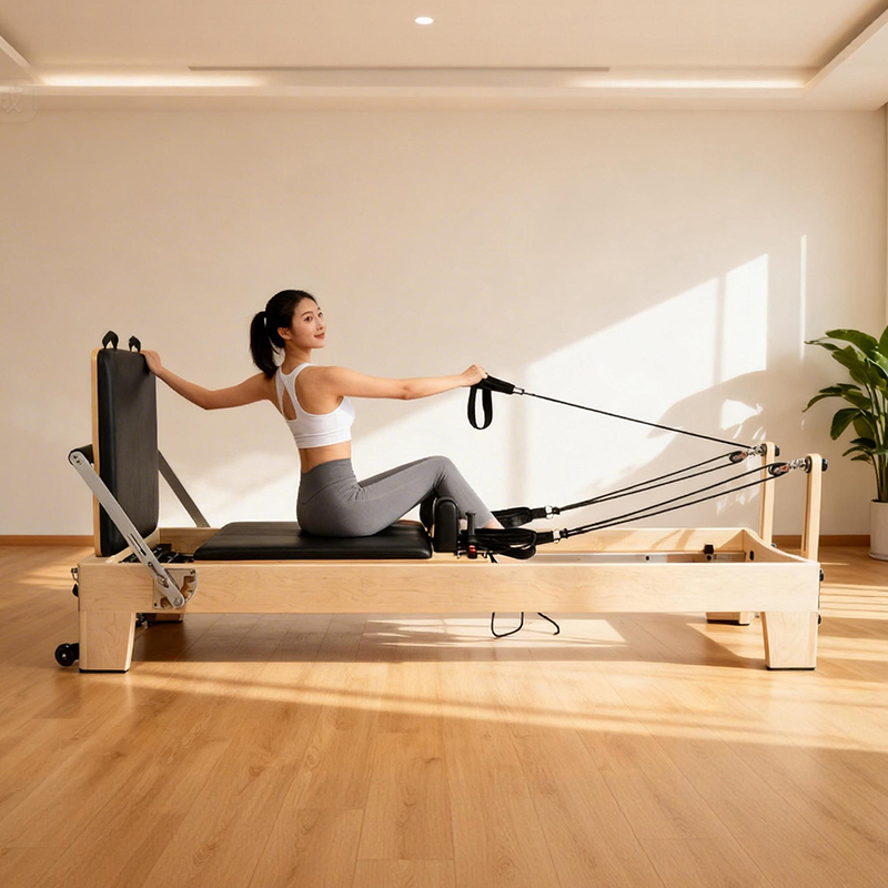 Yoga Fitness Machine - Reformer Pilates Portable White Maple yang