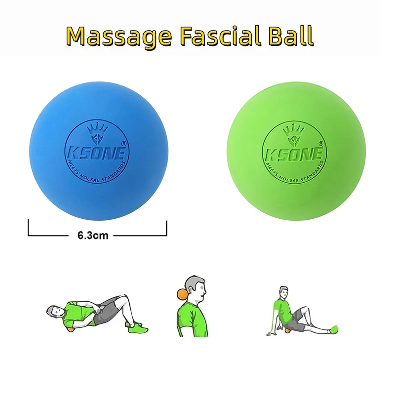 Shoulder Massage Ball - Bola pijat Fascia karet, Fitness Yoga