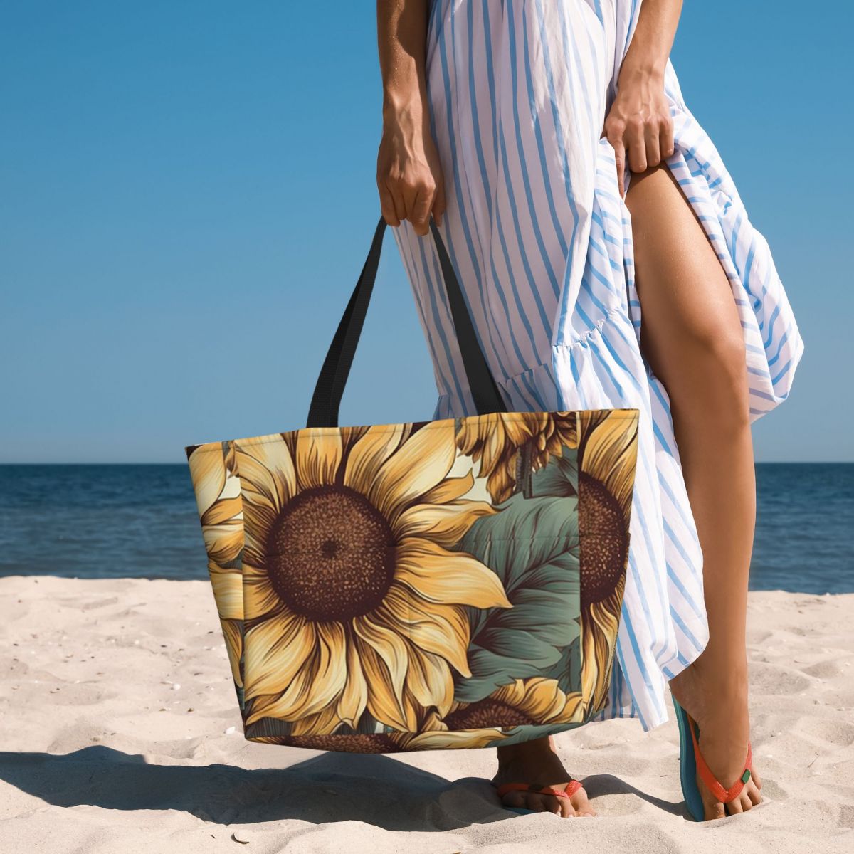 Yoga Fitness Drawing - Tas Tote Pantai Gambar Botani Antik