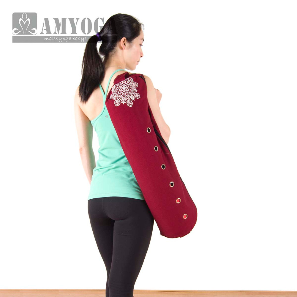 Yoga Fitness Usa - Tas Yoga Kanvas Selempang, Tas Matras