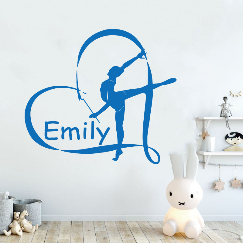 Yoga Fitness Name - Nama Pribadi Senam Vinyl Stiker Dinding