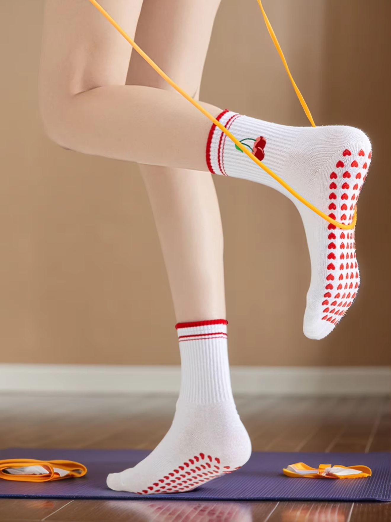Yoga Fitness Usa - 1 Pasang Kaus Kaki Yoga Profesional