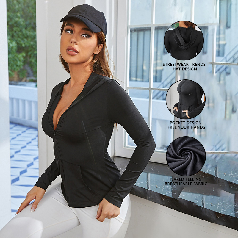 Jaket Olahraga Wanita Hitam, K - Yoga Fitness Usa ulasan dan harga