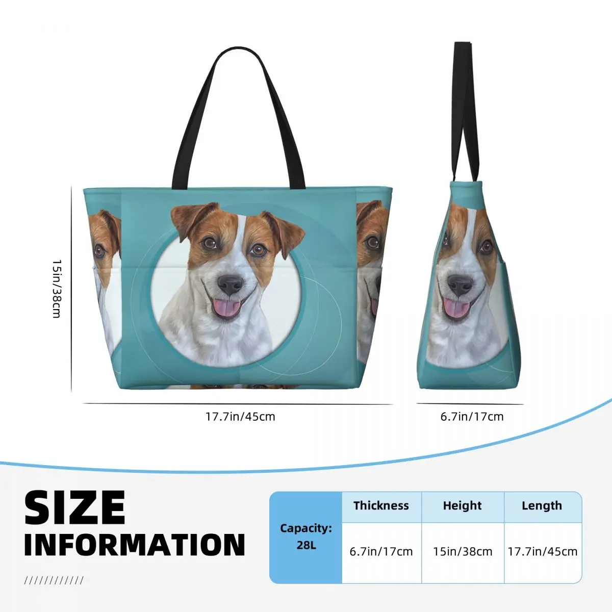 Tas Tote Pantai Gambar Anjing  - Yoga Fitness Drawing ulasan dan harga