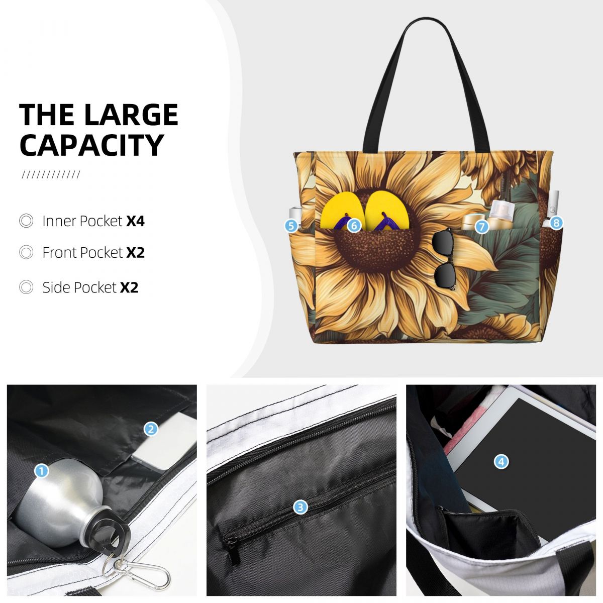 Tas Tote Pantai Gambar Botani  - Yoga Fitness Drawing ulasan dan harga