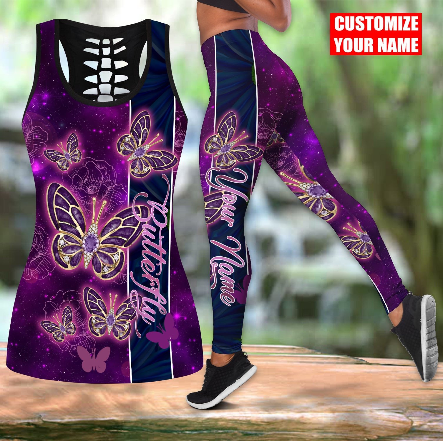 Set Tank Top dan Legging Beron - Yoga Fitness Name ulasan dan harga