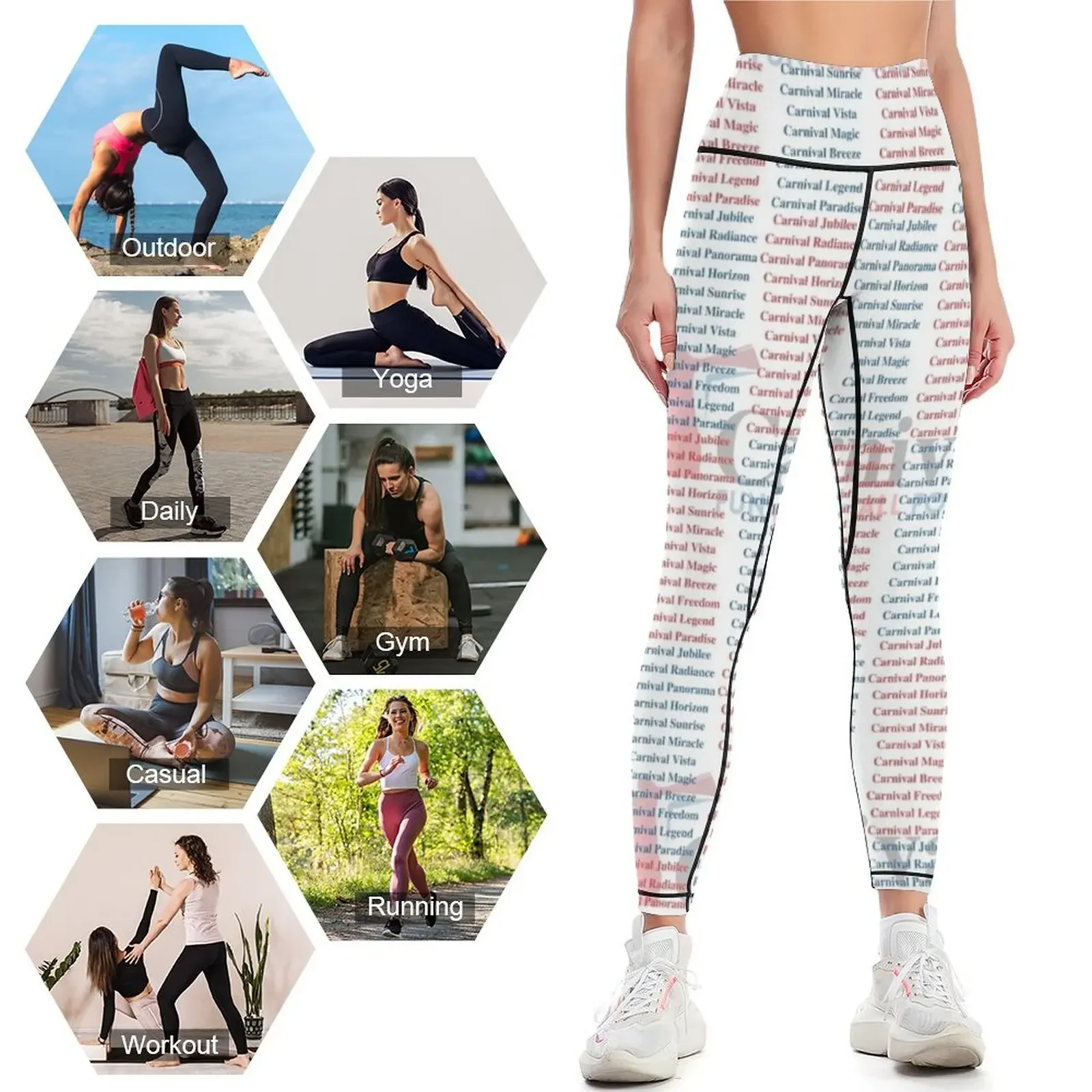 Legging Carnival Ship Names, p - Yoga Fitness Name ulasan dan harga
